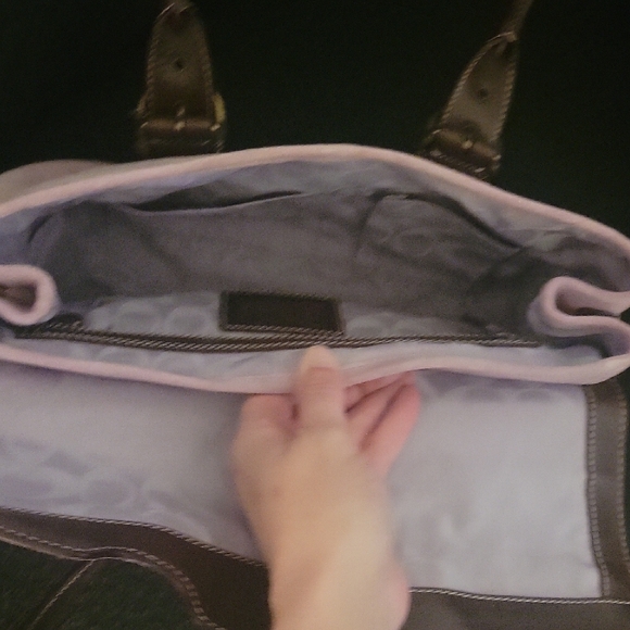 Coach Leather Suede And Leather Handbag - Picture 5 of 7